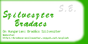 szilveszter bradacs business card